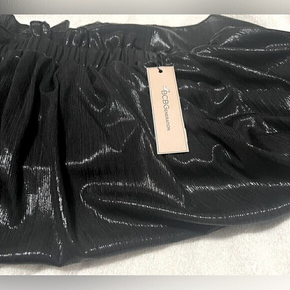 NWT BCBGeneration Fit Flare BLACK Mini Dress size large, skirt - Picture 9 of 9